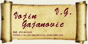 Vojin Gajanović vizit kartica
